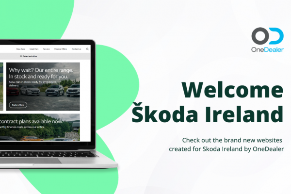 OneDealer y Skoda continúan su colaboración para el lanzamiento de 27 nuevos sitios web de concesionarios en Irlanda